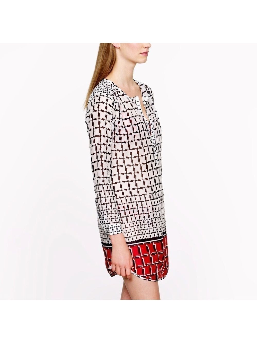 J. Crew Cubist Houndstooth Tunic Cover-Up - Picture 4 of 10